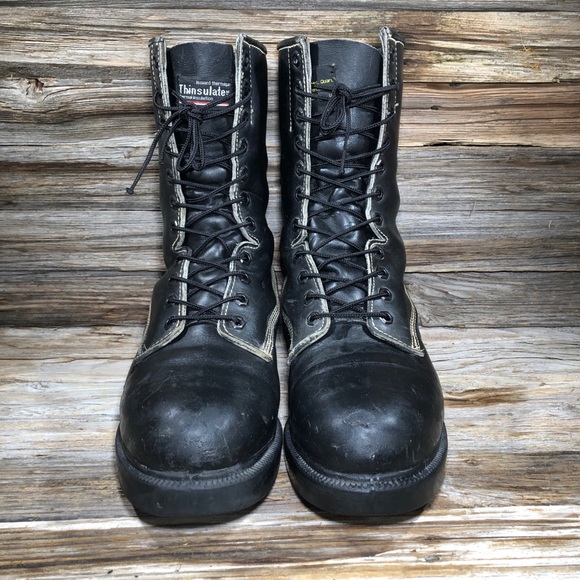 Danner? Matterhorn? Thinsulate Black Leather Steel Toe Military Boots Men US 10 - Picture 3 of 11